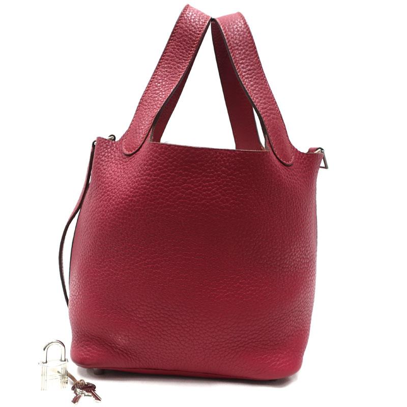 エルメス ピコタンロックPM トリヨンルビー ハンドバッグ トリヨン