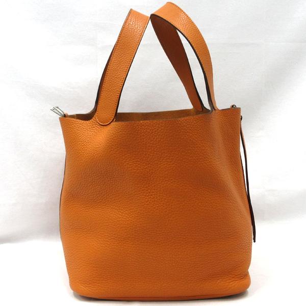 エルメス ピコタンロックＭＭ ハンドバッグ　オレンジ　R刻印 HERMES（エルメス） 【美品】HERMES／エルメス ピコタンロックGM