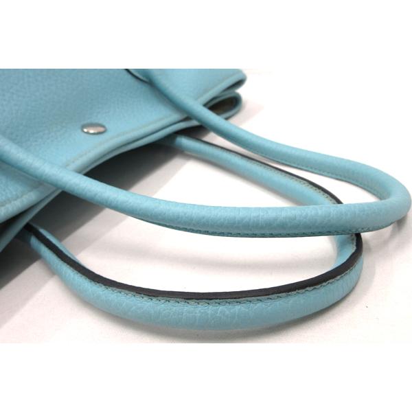 【美品】HERMES／エルメス　ガーデンパーティPM　カントリー　ブルーアトール　T刻印　トートバッグ　800010083_5