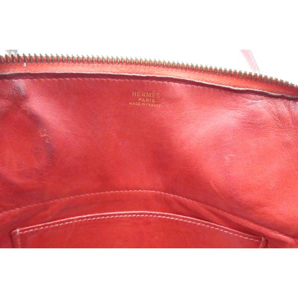HERMES／エルメス　ボリード27　クシュベル　ルージュヴィフ　〇X刻印　ショルダーバッグ　800010093_4