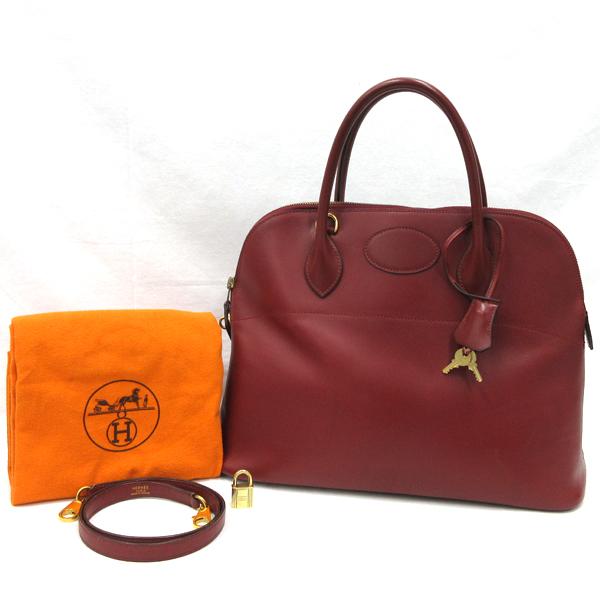 ボリード HERMES／エルメス ボリード35 ボックスカーフ ルージュ 