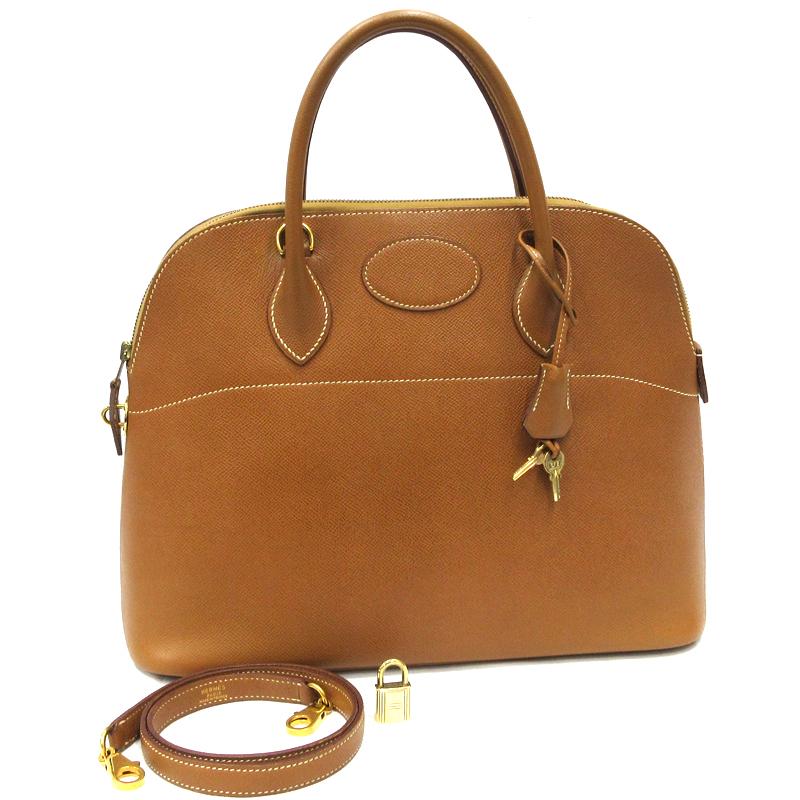 ボリード 【美品】HERMES／エルメス ボリード35 クシュベル ゴールド 