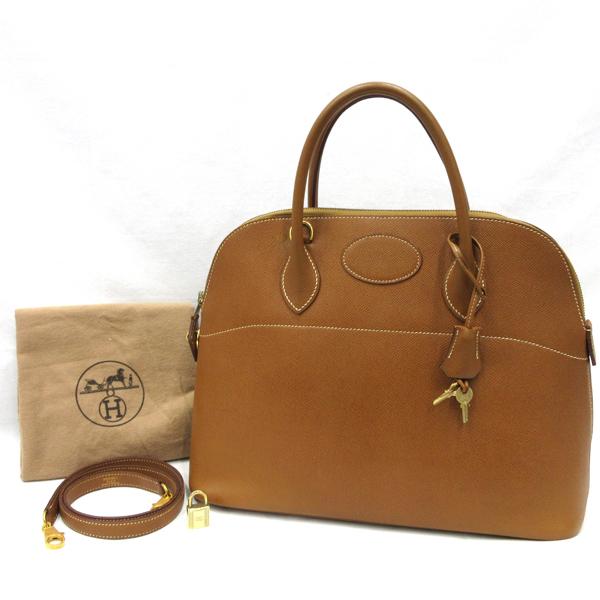 ボリード 【美品】HERMES／エルメス ボリード35 クシュベル ゴールド 
