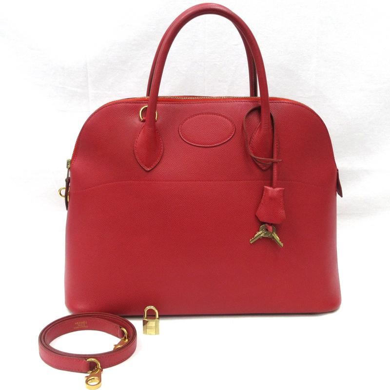 ボリード HERMES／エルメス ボリード35 クシュベル ルージュヴィフ □A 