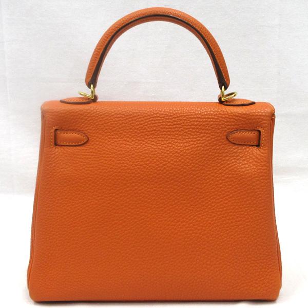 Kelly 【美品】HERMES／エルメス ケリー25 トゴ オレンジ □K刻印 