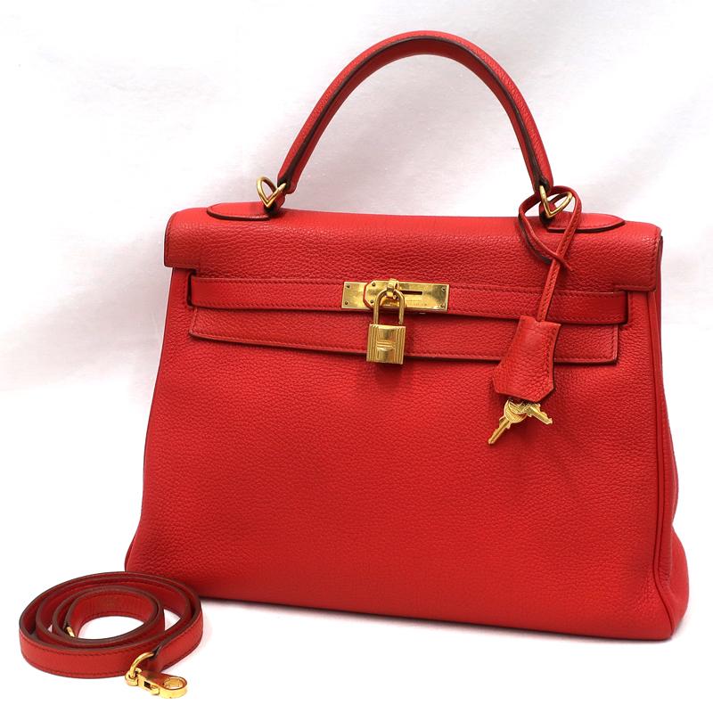 Kelly 【美品】HERMES／エルメス ケリー32 トゴ カプシーヌ □P刻印 