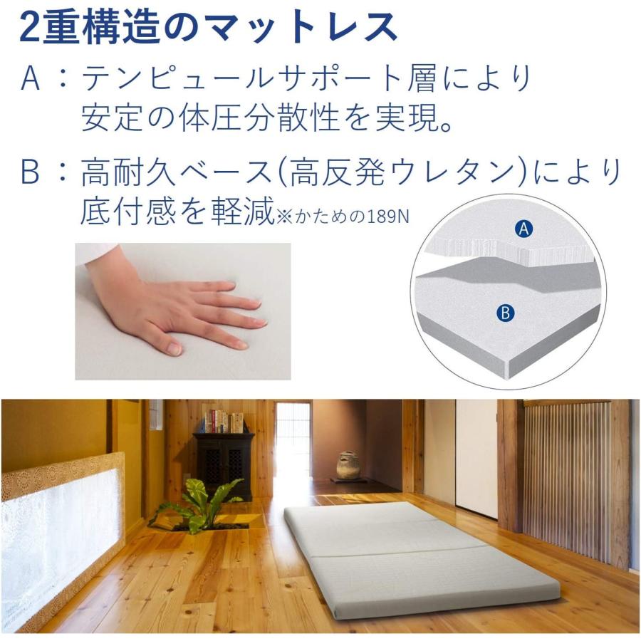 テンピュール TEMPUR マットレス 三つ折り シングル 厚さ6cm 体 テンピュール TEMPUR マットレス 三つ折り シングル 厚さ6cm 体