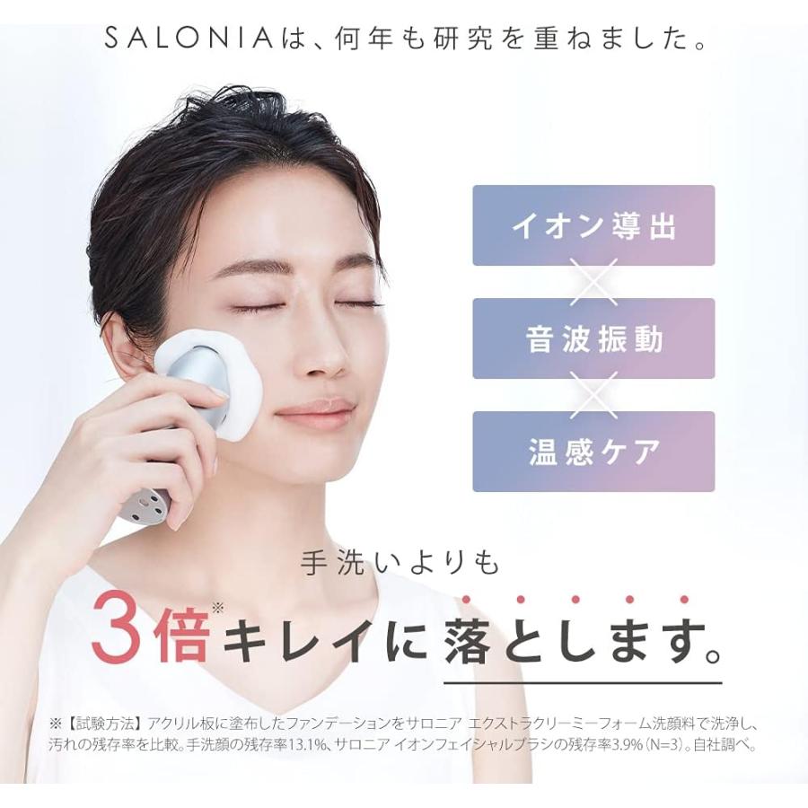 訳あり サロニア イオンフェイシャルブラシ \u0026 洗顔フォームセットの画像