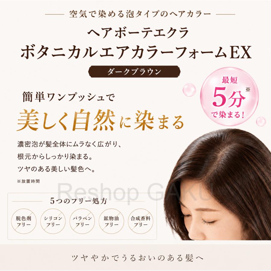 ヘアボーテエクラ ボタニカル エアカラーフォーム EX ダークブラウン