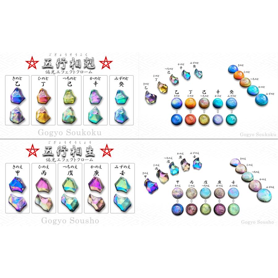 レジン道 『五行説』陰陽師シリーズ☆強偏光エフェクトミラー