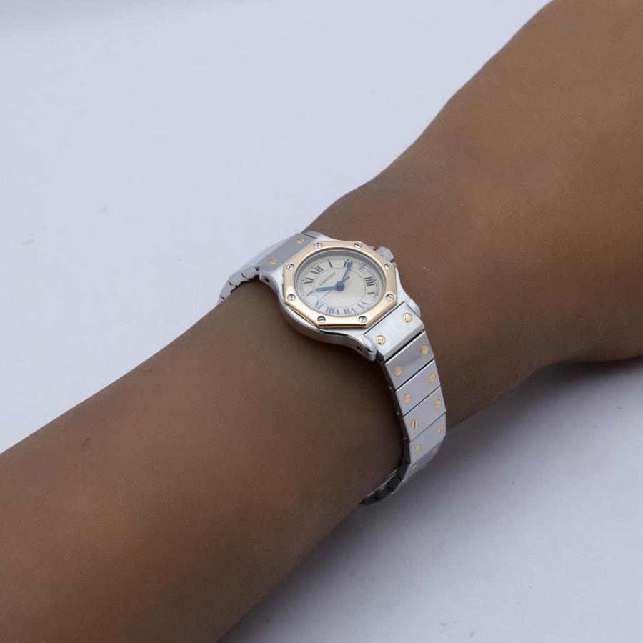 中古 カルティエ CARTIER W2001683 アイボリー レディース 腕時計 中古】カルティエ Cartier サントス オクタゴン W2001683 Santos