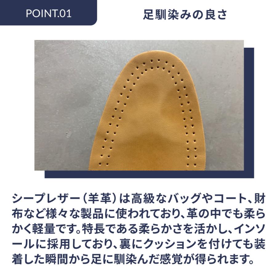 【割引クーポン配布中！】club VINTAGE プリンセスハーフ レザーインソール サイズ調整 中敷き |  | 01