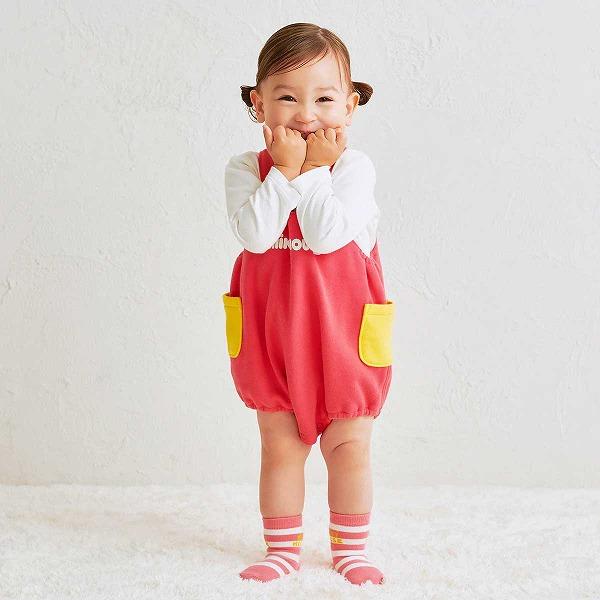 MIKI HOUSE ミキハウス mikihouse ロゴ シンプル ロンパース MIKI HOUSE ミキハウス mikihouse ロゴ シンプル ロンパース