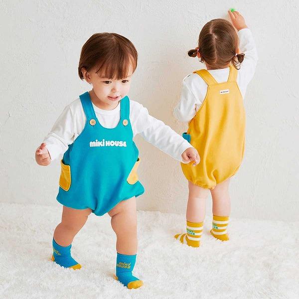 MIKI HOUSE ミキハウス mikihouse ロゴ シンプル ロンパース MIKI HOUSE ミキハウス mikihouse ロゴ シンプル ロンパース