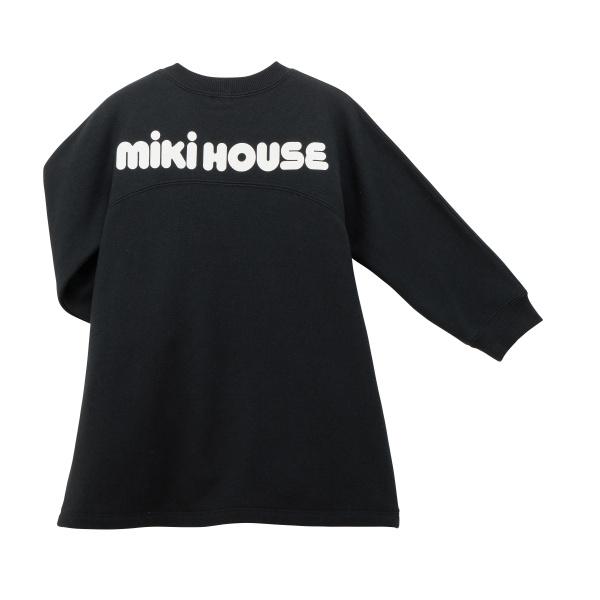 【新品未使用】MIKI HOUSE 長袖ワンピース 80サイズ【新作】 MIKI HOUSE（ミキハウス） バックロゴ ワンピース 長袖 ( 80 90 100