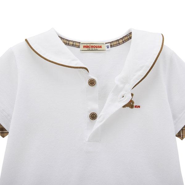 miki house 襟付きTシャツ 80サイズ MIKI HOUSE（ミキハウス） バック ロゴ半袖 Tシャツ(80・90・100・110