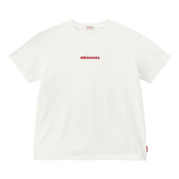 ミキハウス mikihouse ロゴ刺繍 半袖Tシャツ(S・M・L(大人用