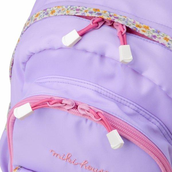 ●取り寄せ商品●ミキハウス　mikihouse　リュック(18Ｌ)18リットル　子ども用　女の子　高学年　リュックサック　花柄　ラベンダー　大容量_13