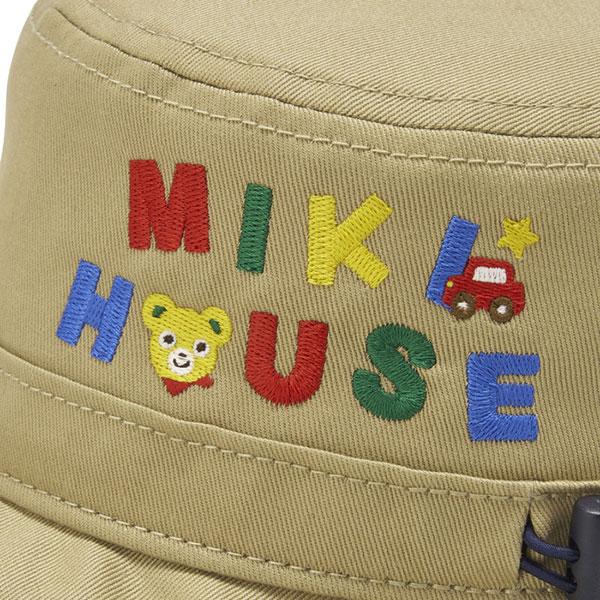 ●取り寄せ商品●ミキハウス mikihouse 日よけ付き 帽子 ハット（ 46cm 48cm 50cm 52cm ）女の子 男の子 綿100％の画像