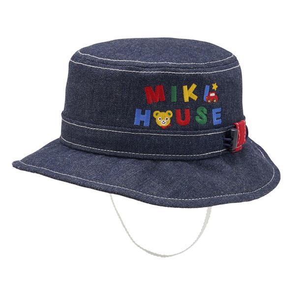 ●取り寄せ商品●ミキハウス mikihouse 日よけ付き 帽子 ハット（ 46cm 48cm 50cm 52cm ）女の子 男の子 綿100％の画像