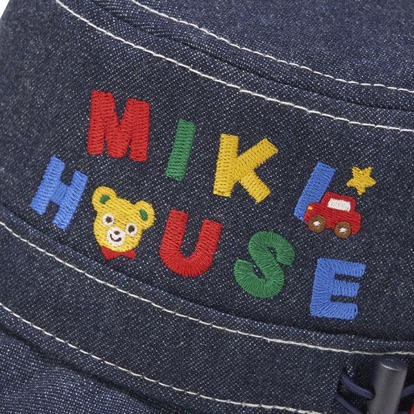 ●取り寄せ商品●ミキハウス mikihouse 日よけ付き 帽子 ハット（ 46cm 48cm 50cm 52cm ）女の子 男の子 綿100％の画像