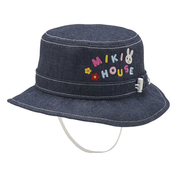●取り寄せ商品●ミキハウス mikihouse 日除け付き 帽子 ハット（ 46cm 48cm 50cm 52cm ）ベビー UVカットの画像