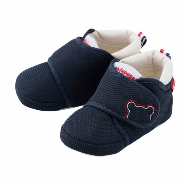 ●取り寄せ商品●ミキハウス mikihouse プレシューズ  靴  くまステッチ ( 10.5cm 11cm 11.5cm 12cm 12.5cm ) 赤ちゃんの画像