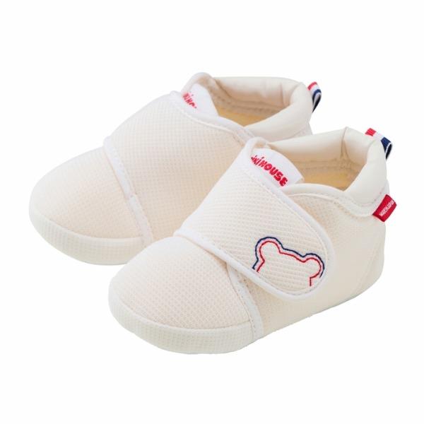 ●取り寄せ商品●ミキハウス mikihouse プレシューズ  靴  くまステッチ ( 10.5cm 11cm 11.5cm 12cm 12.5cm ) 赤ちゃんの画像