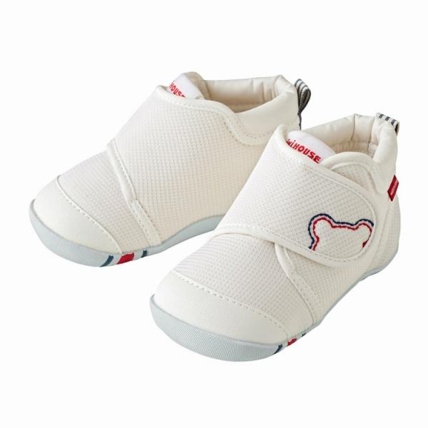 ミキハウス mikihouse ロゴファーストベビーシューズ（11.5cm-13.5cm） ベビー 赤ちゃん 男の子 女の子 靴 プレゼント 出産祝い 贈り物 ファーストシューズ 歩きはじめ  ベビーシューズ　赤ちゃん靴