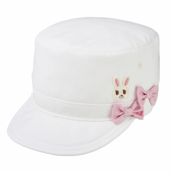 ●取り寄せ商品●ミキハウス mikihouse うさことリボン キャップ 帽子 ( 48cm 50cm 52cm ) 女の子 １歳 ２歳 ３歳 ４歳 サイズ調整可能 UVカットの画像