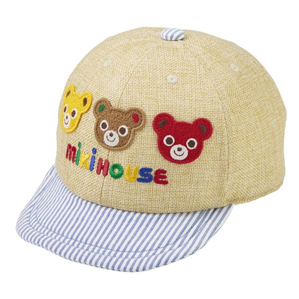 ●取り寄せ商品●ミキハウス mikihouse プッチ― うさこ 麦わら風 キャップ 帽子 ( 48cm 50cm 52cm )  男の子 女の子 １歳 ２歳 ３歳 ４歳 UVカット 可愛いの画像