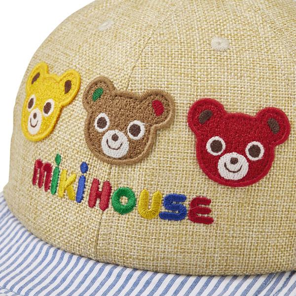 ●取り寄せ商品●ミキハウス mikihouse プッチ― うさこ 麦わら風 キャップ 帽子 ( 48cm 50cm 52cm )  男の子 女の子 １歳 ２歳 ３歳 ４歳 UVカット 可愛いの画像