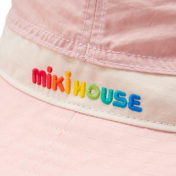 ●取り寄せ商品●ミキハウス　mikihouse　ミキハウスロゴ　日除け付き　ハット 帽子 ( 48cm 50cm 52cm 54cm ) 女の子 男の子 UVカット_10