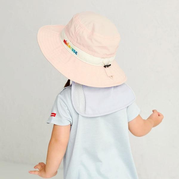 ●取り寄せ商品●ミキハウス　mikihouse　ミキハウスロゴ　日除け付き　ハット 帽子 ( 48cm 50cm 52cm 54cm ) 女の子 男の子 UVカット_5
