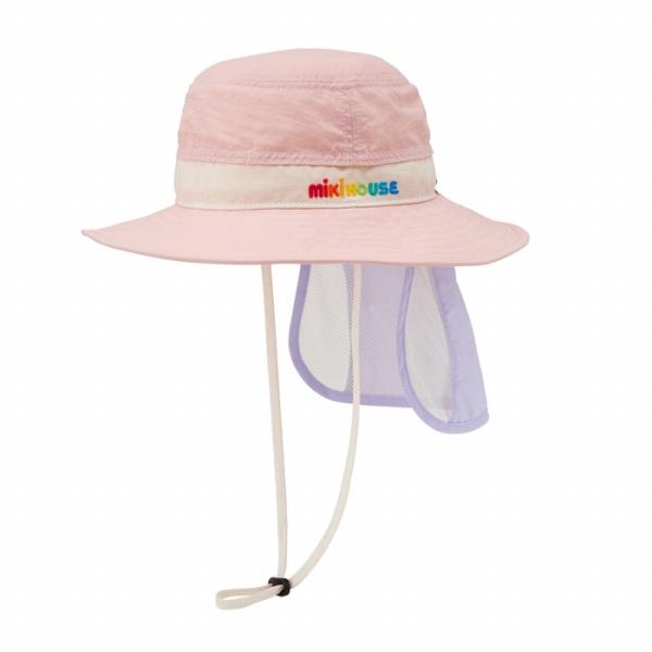 ●取り寄せ商品●ミキハウス　mikihouse　ミキハウスロゴ　日除け付き　ハット 帽子 ( 48cm 50cm 52cm 54cm ) 女の子 男の子 UVカット_7