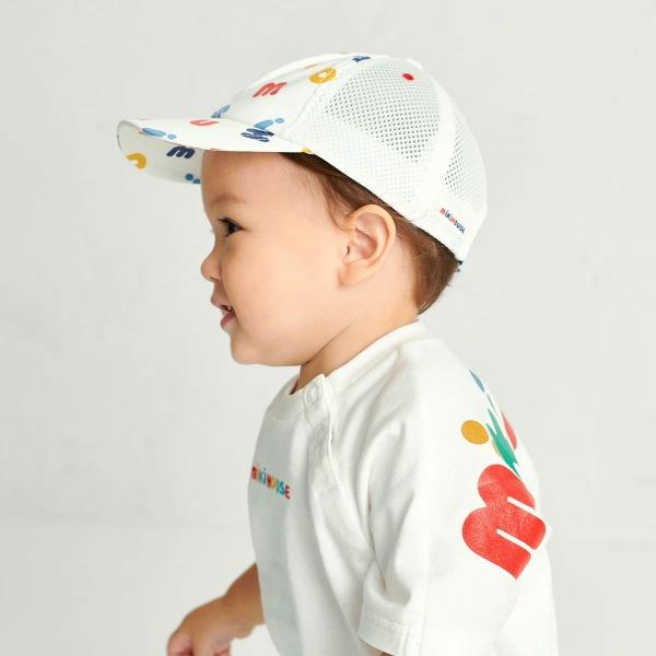 ●取り寄せ商品●ミキハウス mikihouse カラフル キャップ 帽子  ( 48cm 50cm 52cm 54cm )  男の子 女の子 UVカット 放射冷却素材の画像