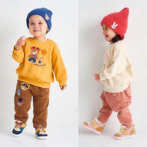 ●取り寄せ商品●ミキハウス mikihouse ニットフード ニット帽 帽子 ( 46cm 52cm ) 子ども用 男の子 女の子の画像