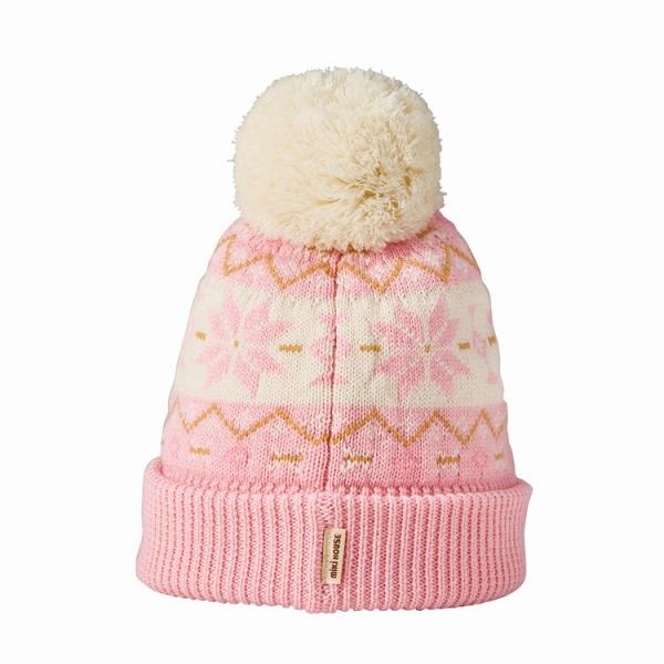 ミキハウス mikihouse 雪柄ニットフード（帽子）〈S-M（46cm-56cm）〉アウトレット ニット帽 子ども用 冬の画像