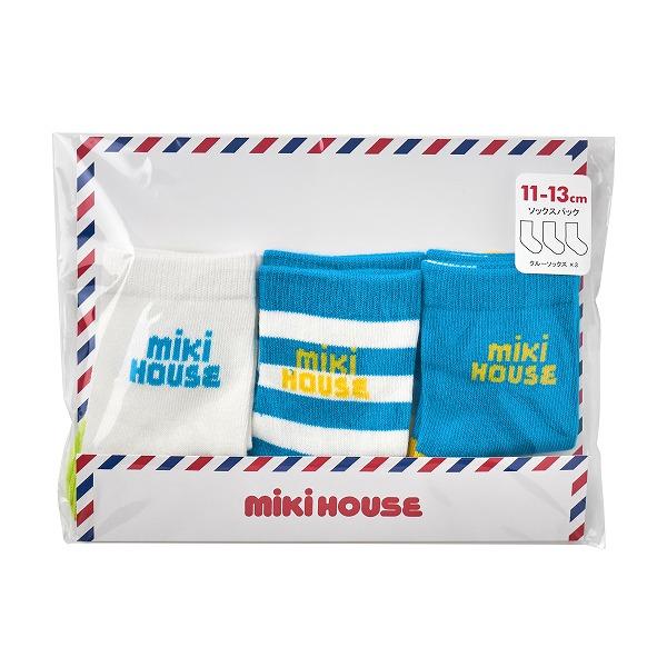 MIKI HOUSE（ミキハウス） ロゴ シンプル ソックスパック 3足セット