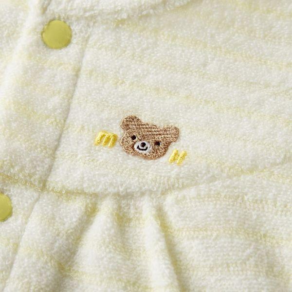 ●取り寄せ商品●ミキハウス　mikihouse　無撚糸パイルボーダー ツーウェイオール(50ｃｍ-60cm)新生児　ロンパース　カバーオール_3