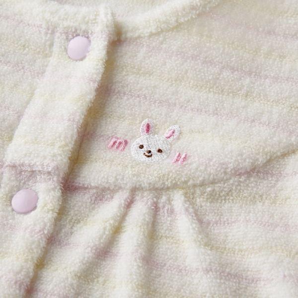 ●取り寄せ商品●ミキハウス　mikihouse　無撚糸パイルボーダー ツーウェイオール(50ｃｍ-60cm)新生児　ロンパース　カバーオール_8