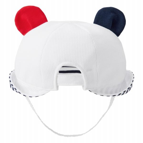 ●取り寄せ商品●ミキハウス ベビー mikihouse ミキハウスベア 帽子 ( 40cm 44cm ） 新生児 ベビー 0歳 UVカット 綿100の画像