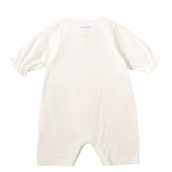 ●取り寄せ商品●ミキハウス ベビー mikihouse　夏のご退院にもおすすめ　衿つき ふんわり清楚なプレオール（50cm-60cm)の画像