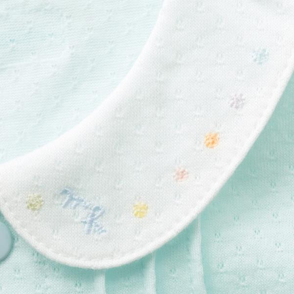 ●取り寄せ商品●ミキハウス ベビー mikihouse　夏のご退院にもおすすめ　衿つき ふんわり清楚なプレオール（50cm-60cm)の画像