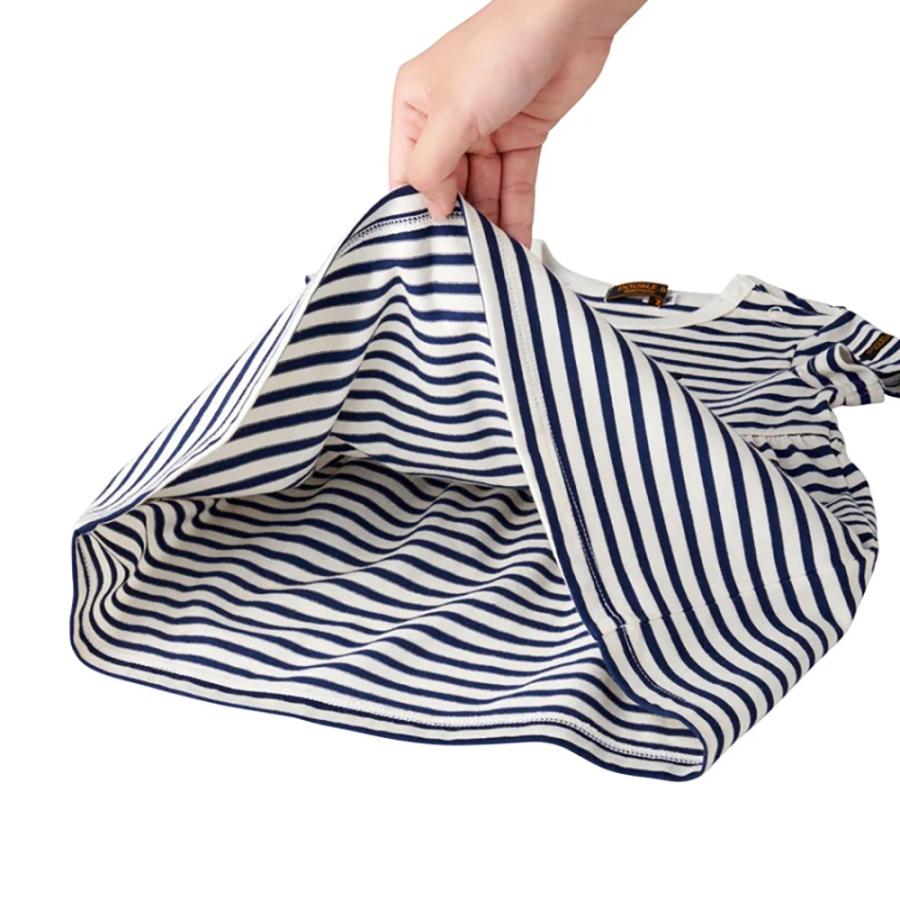 ● 取り寄せ商品●ミキハウス ダブルビー mikihouse ボーダーワンピース ( 80 90 100 110 120 130 ) 子ども服 キッズ 女の子の画像