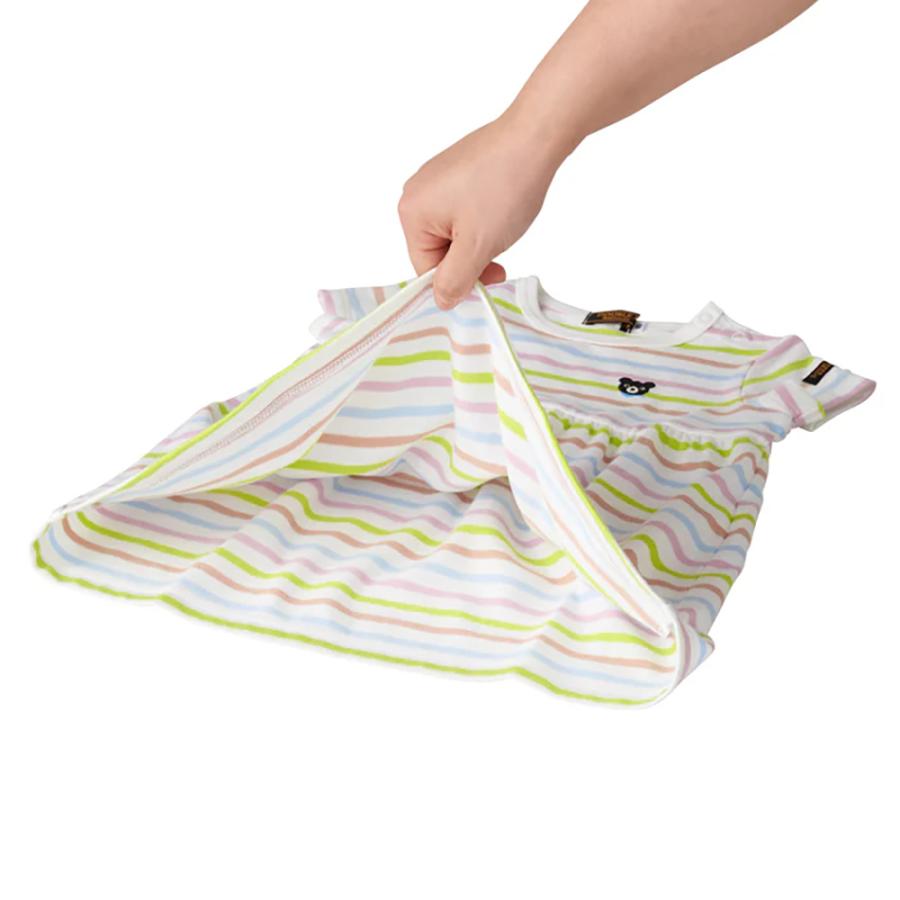● 取り寄せ商品●ミキハウス ダブルビー mikihouse ボーダーワンピース ( 80 90 100 110 120 130 ) 子ども服 キッズ 女の子の画像