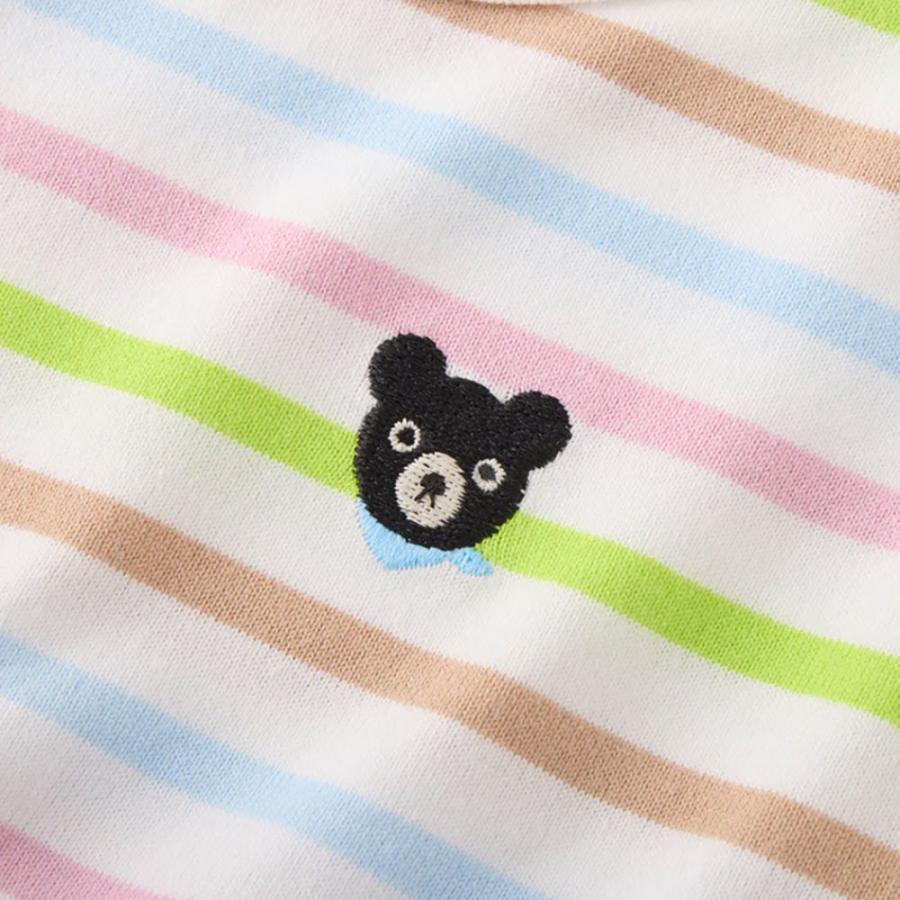 ● 取り寄せ商品●ミキハウス ダブルビー mikihouse ボーダーワンピース ( 80 90 100 110 120 130 ) 子ども服 キッズ 女の子の画像