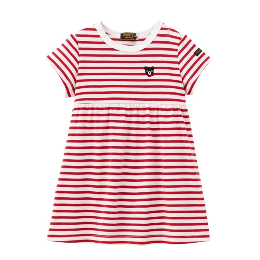 ● 取り寄せ商品●ミキハウス ダブルビー mikihouse ボーダーワンピース ( 80 90 100 110 120 130 ) 子ども服 キッズ 女の子の画像