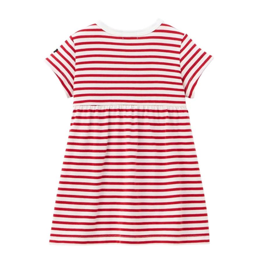 ● 取り寄せ商品●ミキハウス ダブルビー mikihouse ボーダーワンピース ( 80 90 100 110 120 130 ) 子ども服 キッズ 女の子の画像