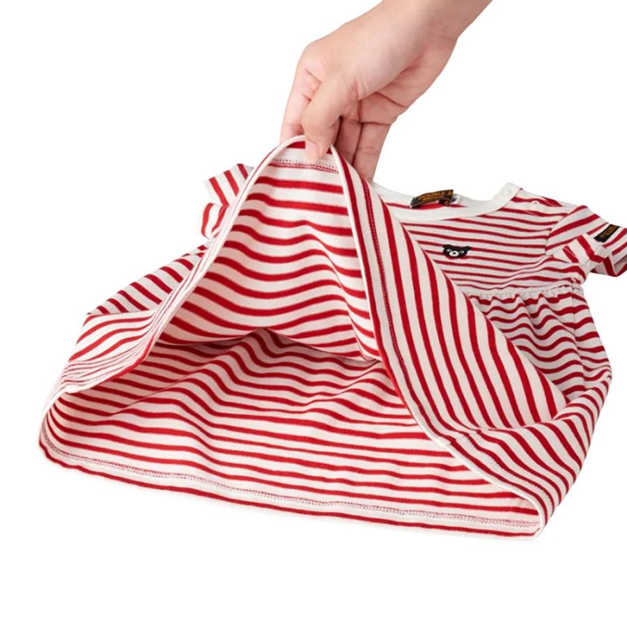● 取り寄せ商品●ミキハウス ダブルビー mikihouse ボーダーワンピース ( 80 90 100 110 120 130 ) 子ども服 キッズ 女の子の画像